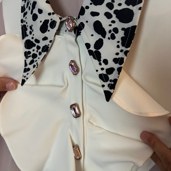 Sister Jane Blush Long Sleeve Dress with White Details - Picture 4 of 16